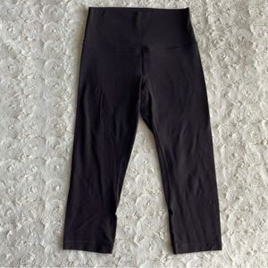 Lululemon Women’s Size 4 Cropped Black Align Leggings- High Waisted & Comfy